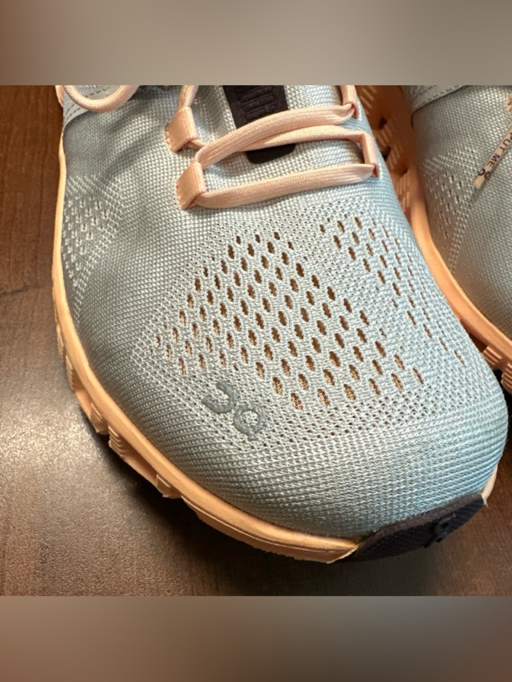 ON Cloud X Running Sneakers Womens 8.5 silver almond peach CrossFit gym - Picture 4 of 12